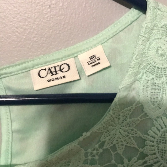 Light green lace crop top - Picture 2 of 4